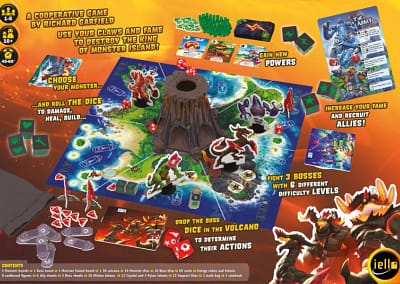 Dos de la boîte du jeu de plateau King of Monster Island