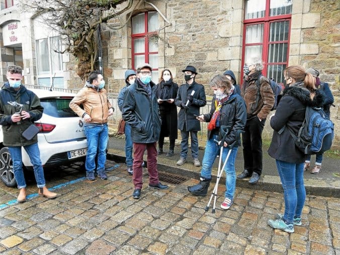 les journalistes du Télégramme sont à Quintin pour le jeu de piste du Mystère Abgrall